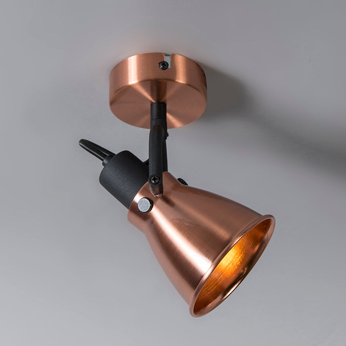 QAZQA Klassieke plafondspot koper kantelbaar - Jos