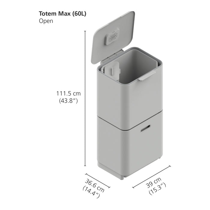 Joseph Joseph Intelligent Waste Afvalemmer Totem Max 60 Liter (30+30 Liter)