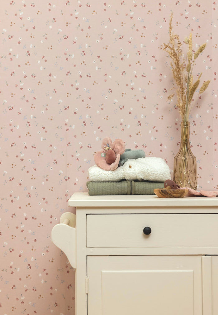 Little Dutch Little Pink Flowers Fotobehang - Bloemen - 2,80x3m - Roze