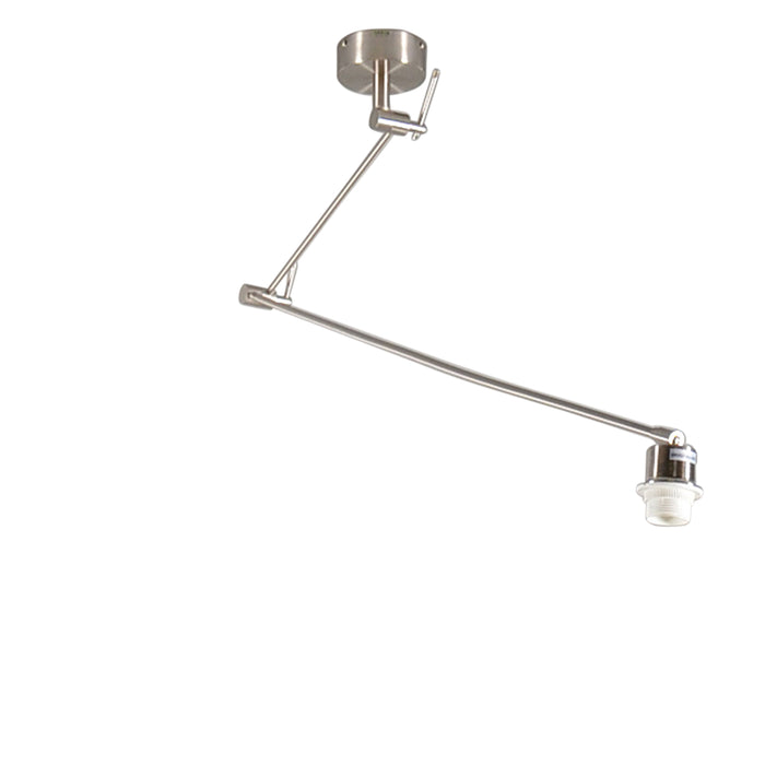 QAZQA Hanglamp staal zonder kap verstelbaar - Blitz