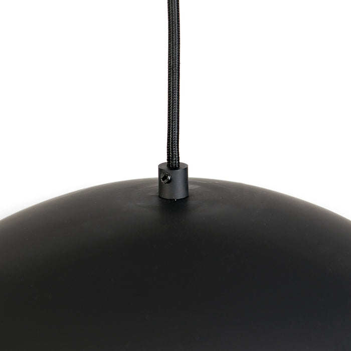 QAZQA Scandinavische hanglamp zwart met wit 2-laags - Claudius