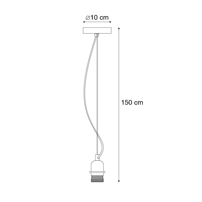 QAZQA Moderne hanglamp staal zonder kap - Cappo