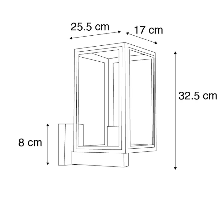 QAZQA Industriële buitenwandlamp grijs IP44 - Sutton Up
