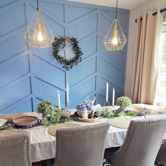 QAZQA Industriële hanglamp goud draad - Carcass