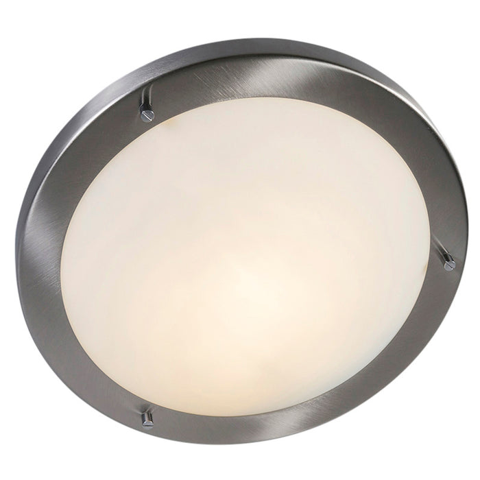 QAZQA Moderne plafonnière staal 31 cm IP44 - Yuma