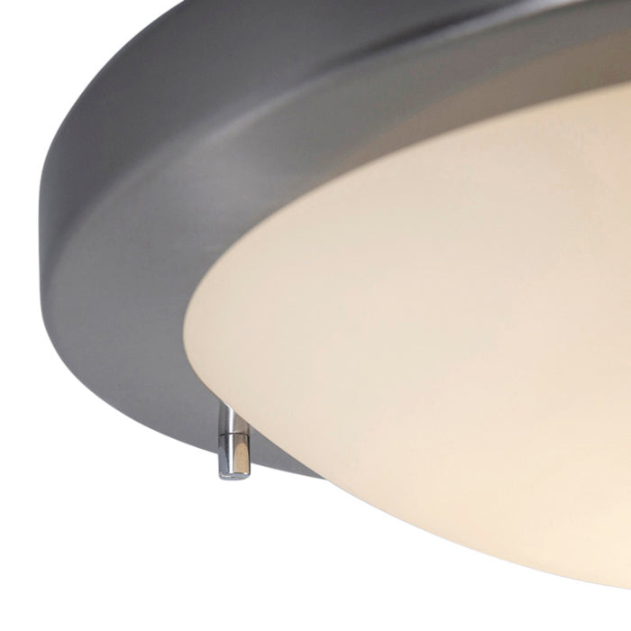 QAZQA Moderne plafonnière staal 31 cm IP44 - Yuma