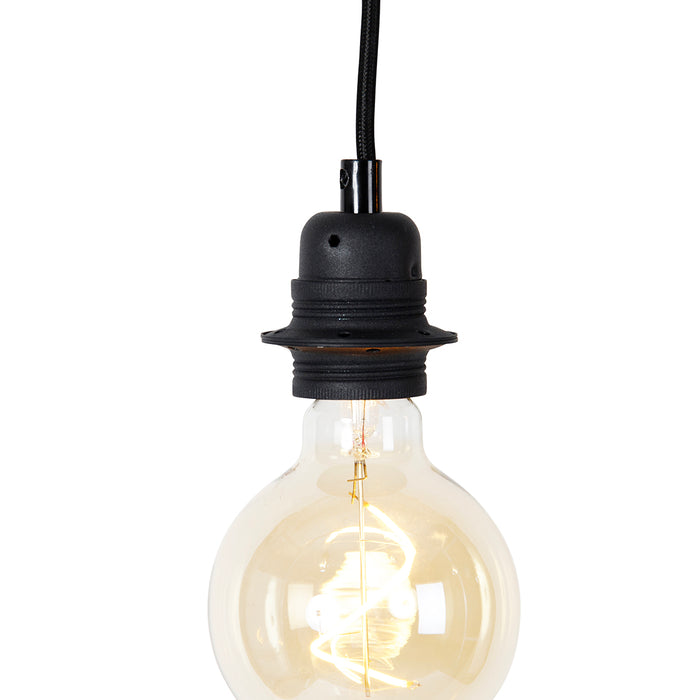 QAZQA Industriële hanglamp zwart 5-lichts - Cava