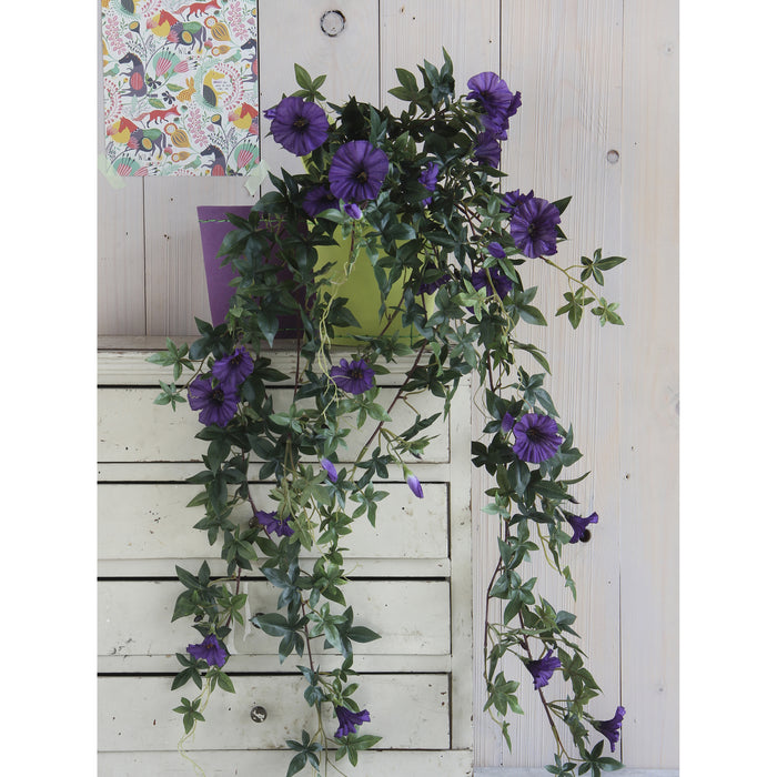 Mica Decorations Petunia Kunstplant Hangend Paars