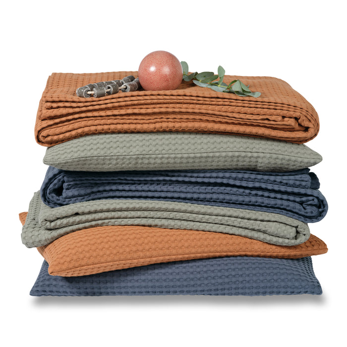 Vandyck Home Pique Sprei 160 x 250 cm - Earthgreen