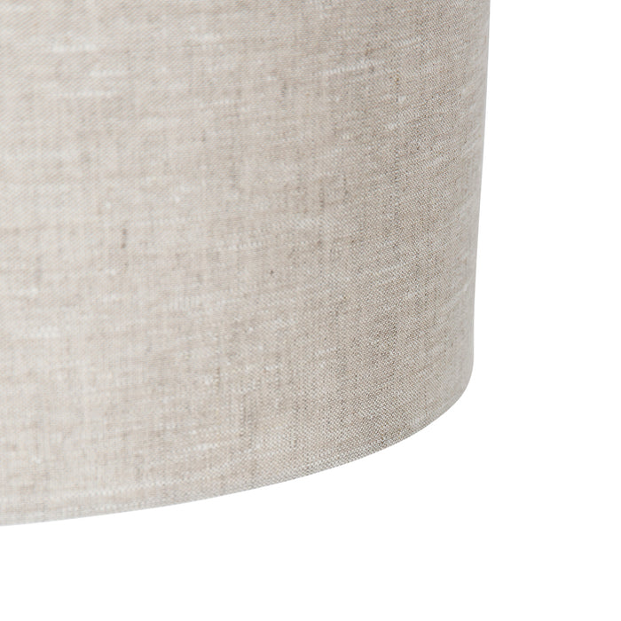 QAZQA Landelijke hanglamp zwart met beige kap 50 cm - Combi 1