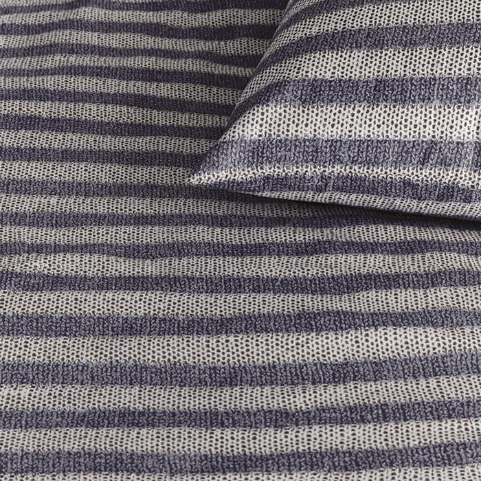 Ariadne at Home Knit Stripes Dekbedovertrek 240 x 200/220 cm - Blauw