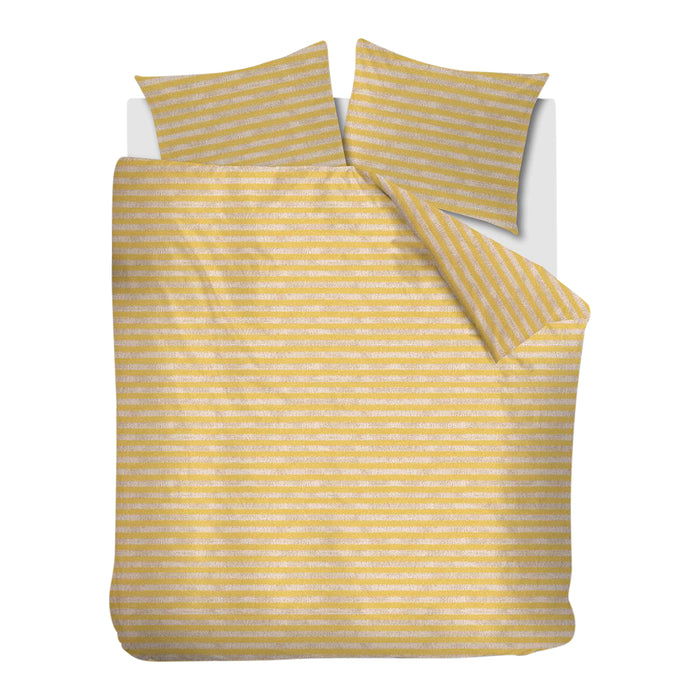 Ariadne at Home Knit Stripes Dekbedovertrek 200 x 200/220 cm - Geel