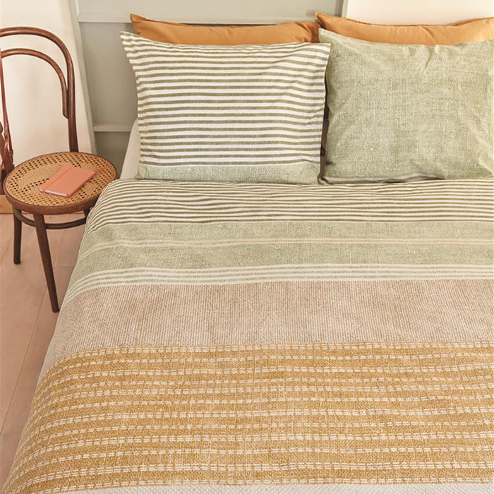 Ariadne at Home Lin Dekbedovertrek 240 x 200/220 cm - Oker