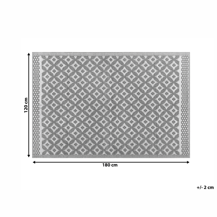 Beliani - THANE - Outdoor kleed - Grijs - 120 x 180 cm - Polypropyleen