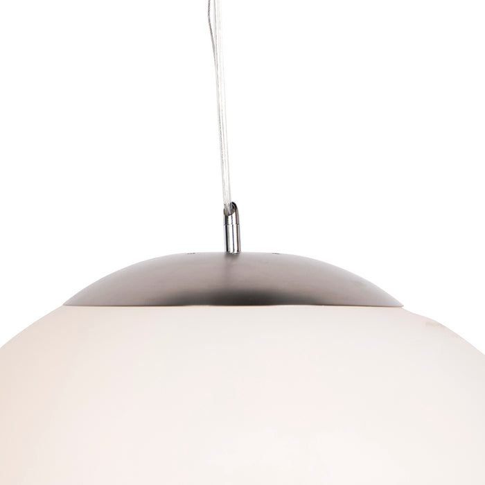 QAZQA Scandinavische hanglamp opaal glas 50cm - Ball 50