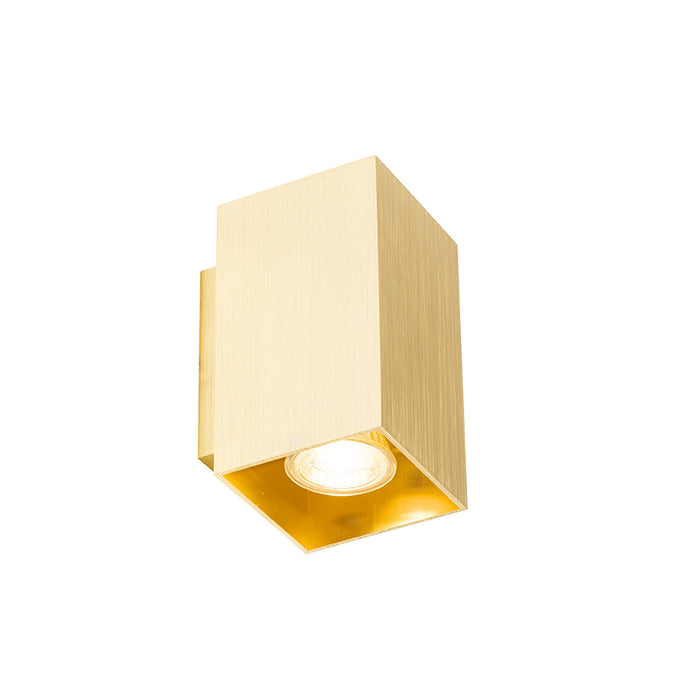 QAZQA Moderne wandlamp goud vierkant 2-lichts - Sandy