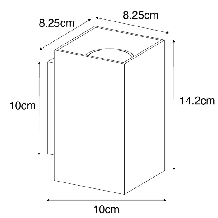 QAZQA Moderne wandlamp goud vierkant 2-lichts - Sandy