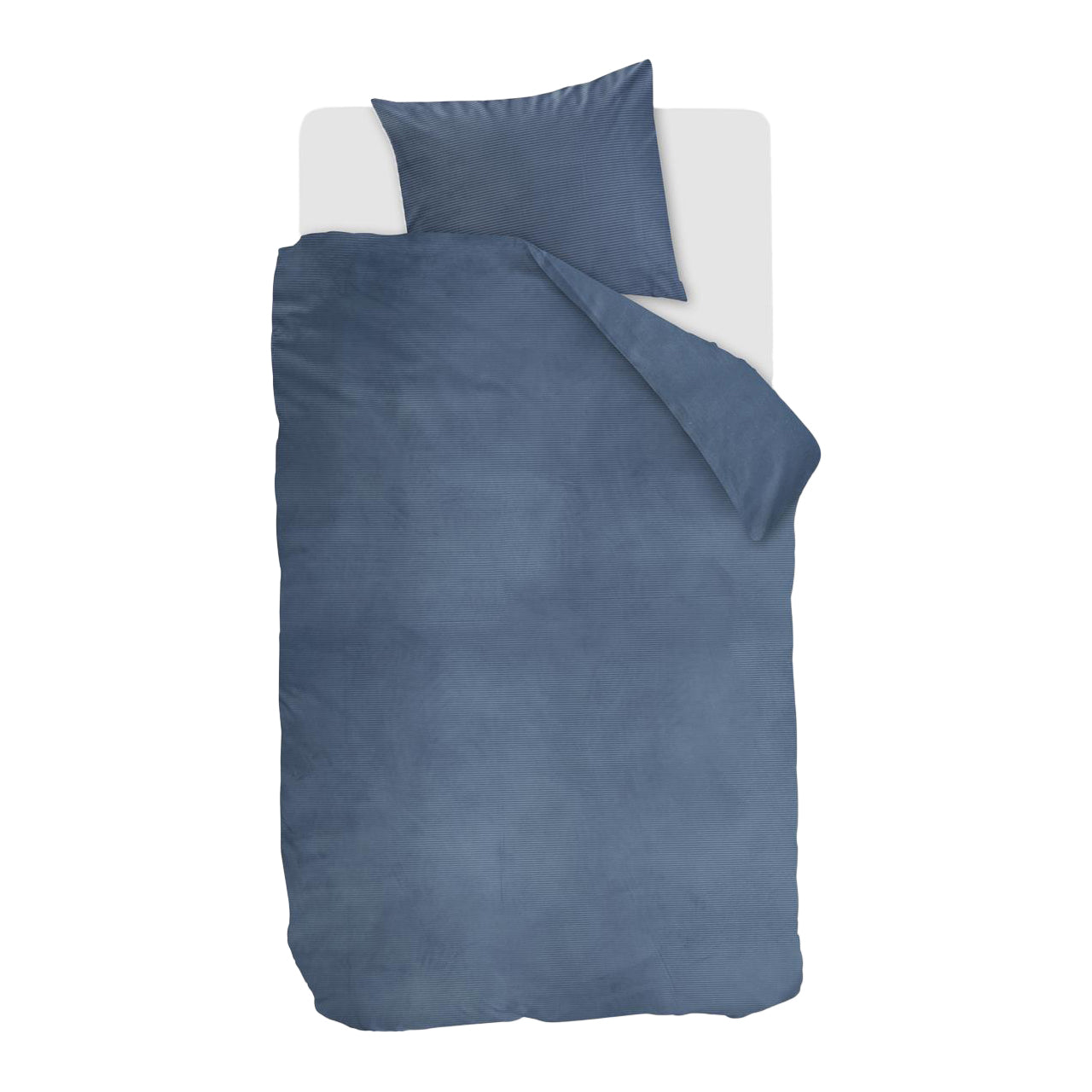 At Home by Beddinghouse Cosy Corduroy Dekbedovertrek 140 x 220 cm - Blauw