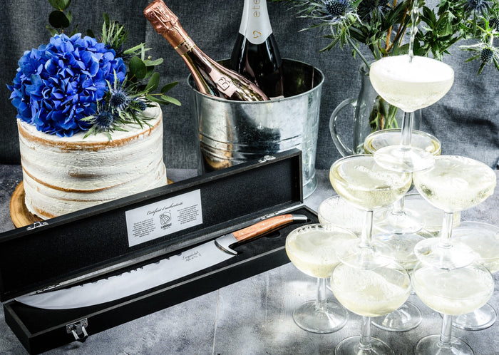 Laguiole Style de Vie Luxury Line champagnezwaard rozenhout