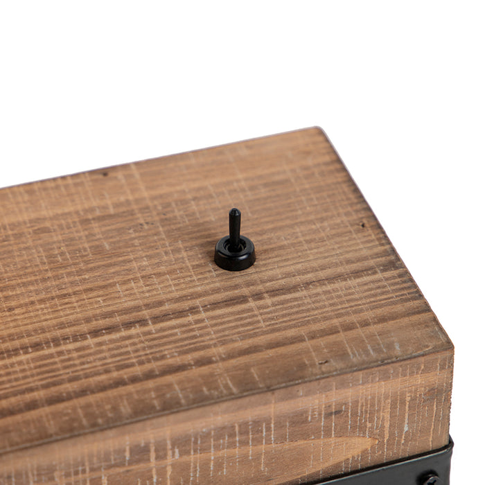 QAZQA Industriële tafellamp hout - Reena