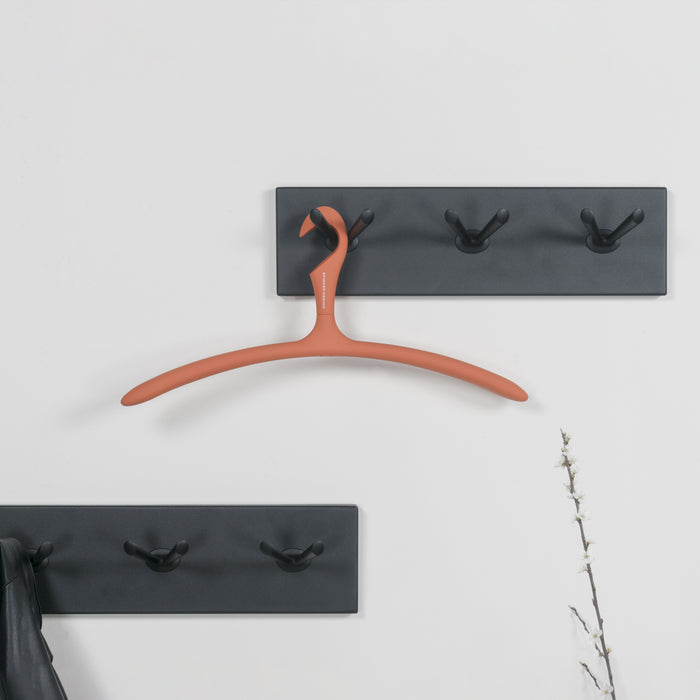Spinder Design Pull Wandkapstok - 6 Haken - Zwart