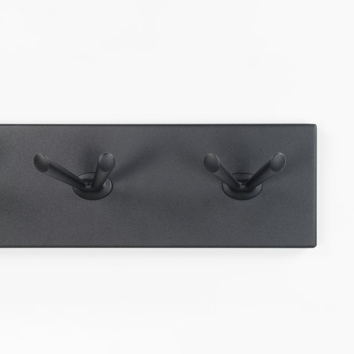 Spinder Design Pull Wandkapstok - 14 Haken - Zwart