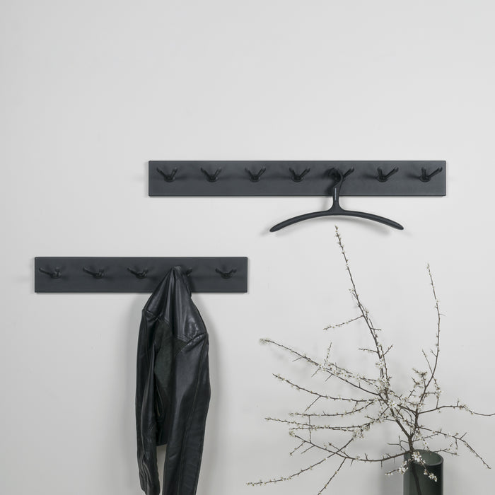 Spinder Design Pull Wandkapstok - 14 Haken - Zwart