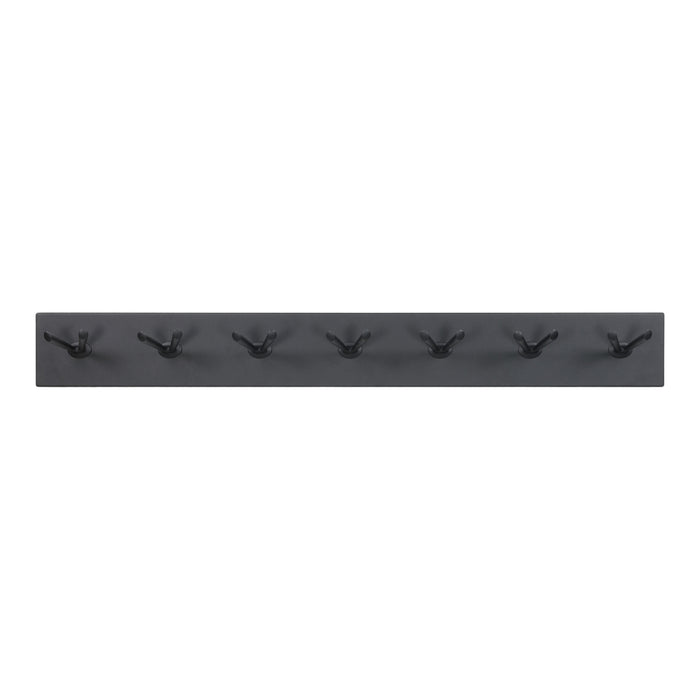 Spinder Design Pull Wandkapstok - 14 Haken - Zwart