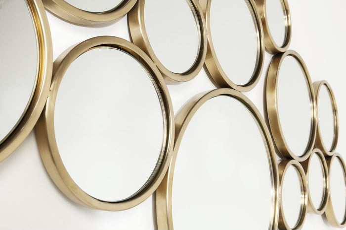 Kare Design Bubbles Spiegel - B138xH93 Cm - Messing Goud