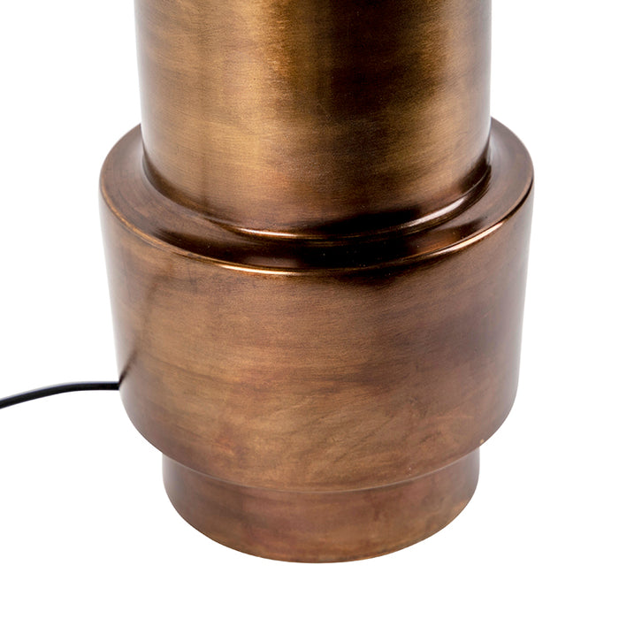 QAZQA Art deco tafellamp met kap wit 50 cm - Bruut