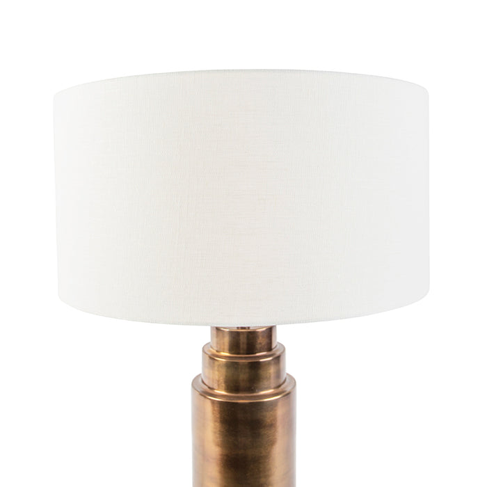 QAZQA Art deco tafellamp met kap wit 50 cm - Bruut