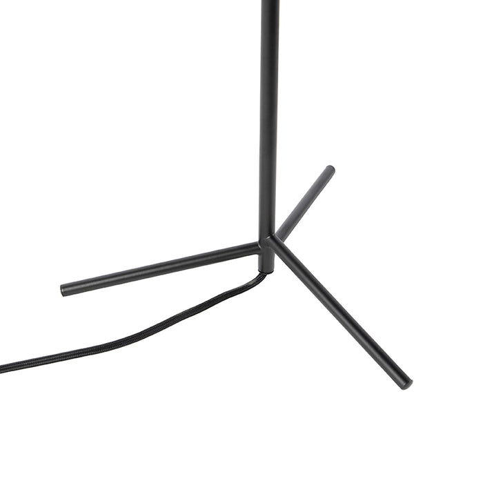 QAZQA Art deco tafellamp zwart met smoke glas 45,5 cm - Pallon