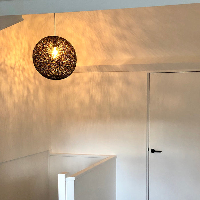 QAZQA Hanglamp corda - Grijs - Design - D 450mm