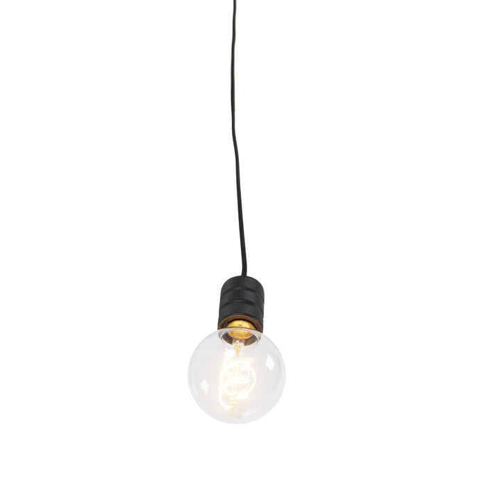 QAZQA Design hanglamp zwart met stekker - Cavalux