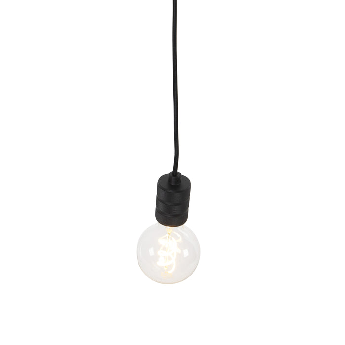 QAZQA Design hanglamp zwart met stekker - Cavalux