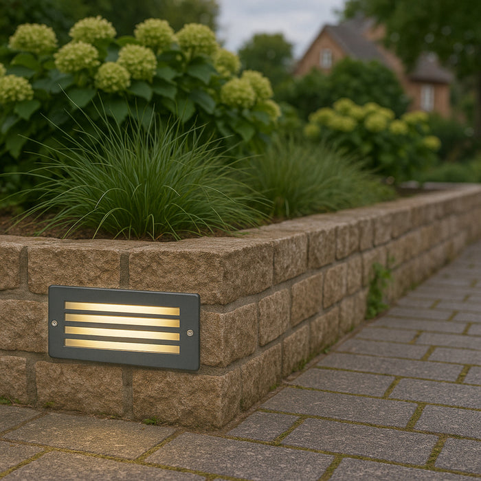 QAZQA Moderne inbouwlamp donker grijs IP44 - Hurricane