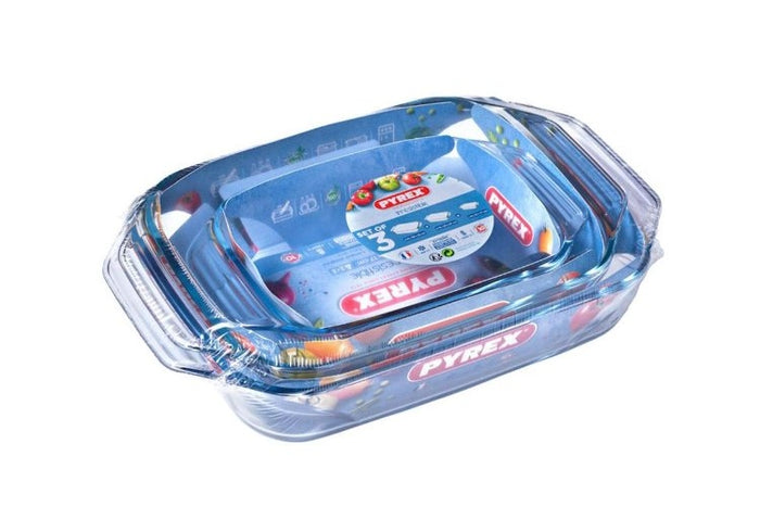 Pyrex - Irresistible Ovenschaal - Set van 3 Stuks - Glas - Pyrex