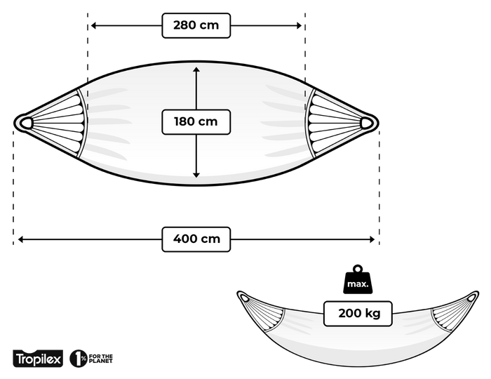 Tropilex® Hangmat Familie Pure Jeans Blauw