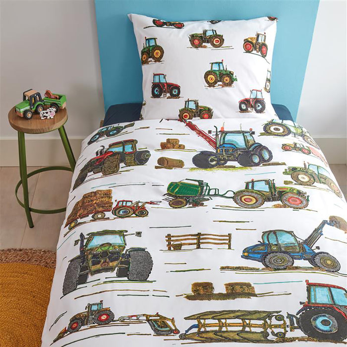 HANNEKEJAG Kids Tractors Dekbedovertrek 140 x 200/220 cm - Multicolor