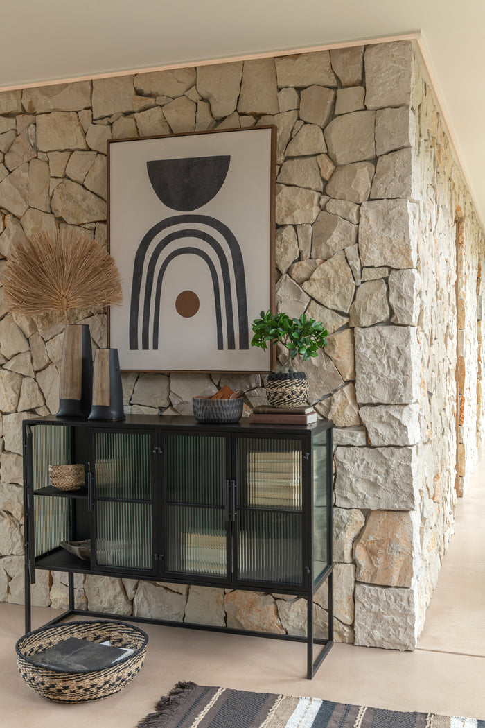 J-Line Vaas Maria Keramiek Zwart Large