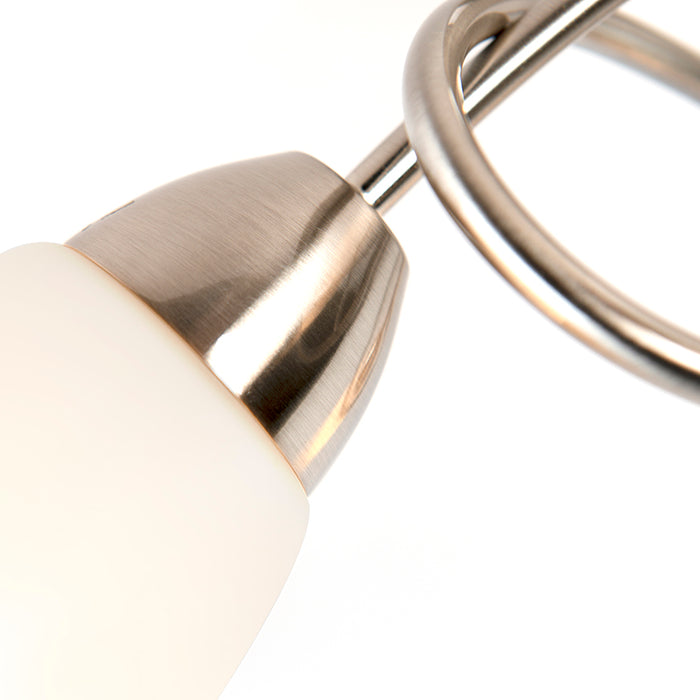 QAZQA Klassieke plafondlamp staal 3-lichts - Fortress