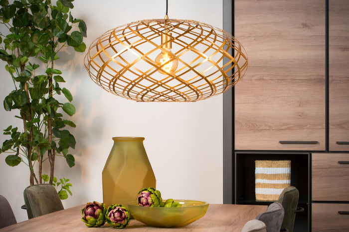 Lucide WOLFRAM Hanglamp - Mat Goud | Messing