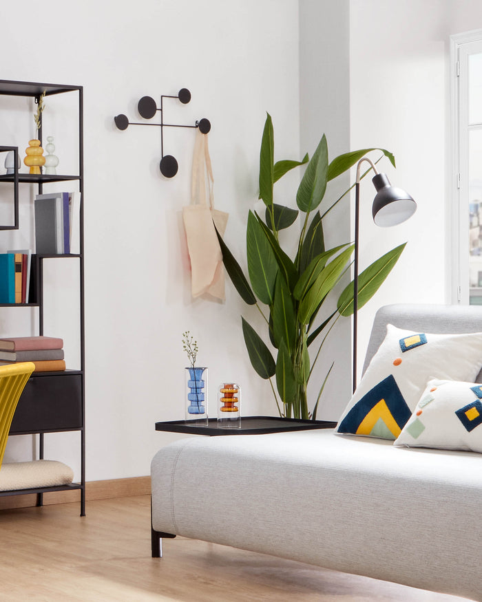 Kave Home - Charlize vaas in transparant en blauw glas