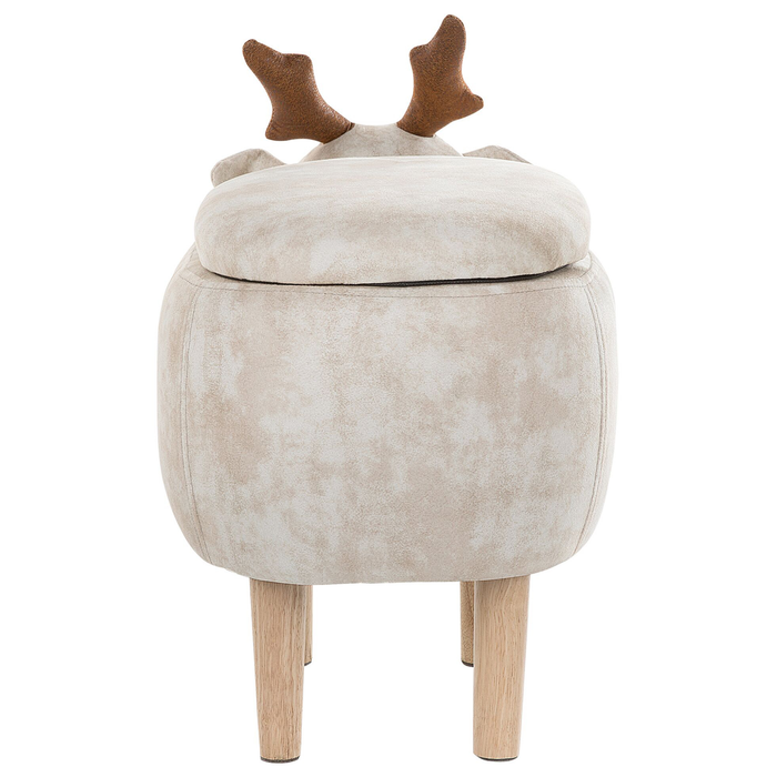 Beliani - REINDEER - Hocker - Beige - Polyester