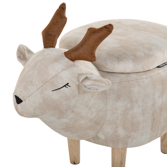 Beliani - REINDEER - Hocker - Beige - Polyester
