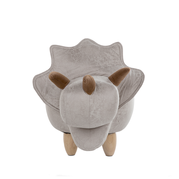 Beliani - TRICERATOPS - Hocker - Lichtgrijs - Polyester