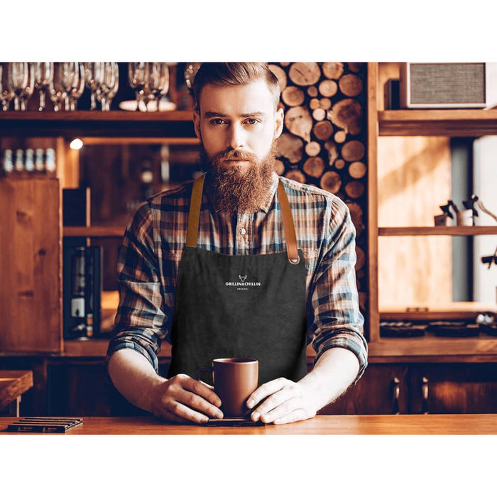 Gusta Schort G&C canvas 80x60 cm zwart 03120010