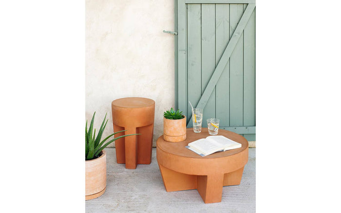 Kave Home - Vilena koffietafel terracotta Ø 60 cm