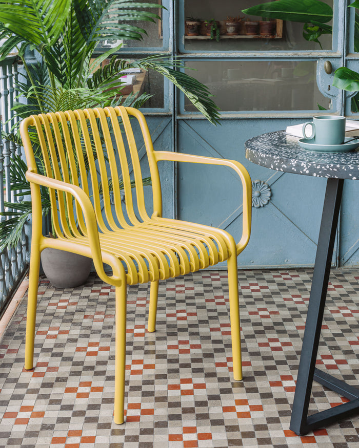 Kave Home - Isabellini tuinstoel geel