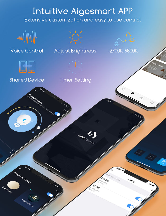 Aigostar  - E27- Slimme Lamp - Dimbaar - CCT - 2700 - 6500K - 6W